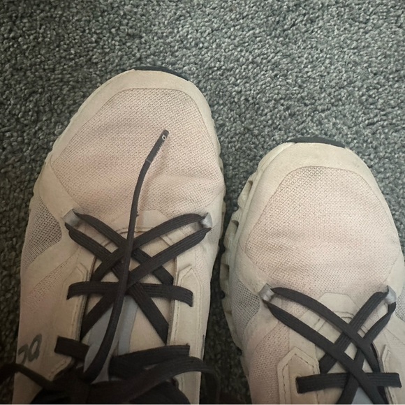 On Running Cloud Sneakers in Gray/pink and White - Picture 6 of 7